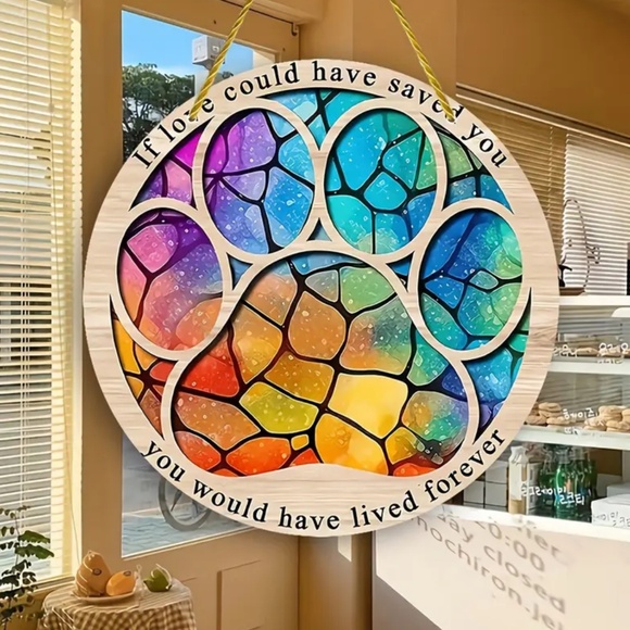 🎉Host Pick🎉 NEW! Pet Memorial “If Love Could Have Saved You…” Paw Print Sign! - Picture 4 of 5